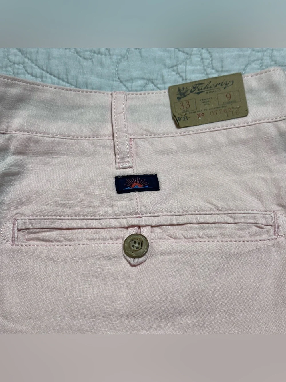 aherty NEW Men’s Malibu Pink Linen Blend Chino Shorts Sz.33 & 38 Preppy Casual